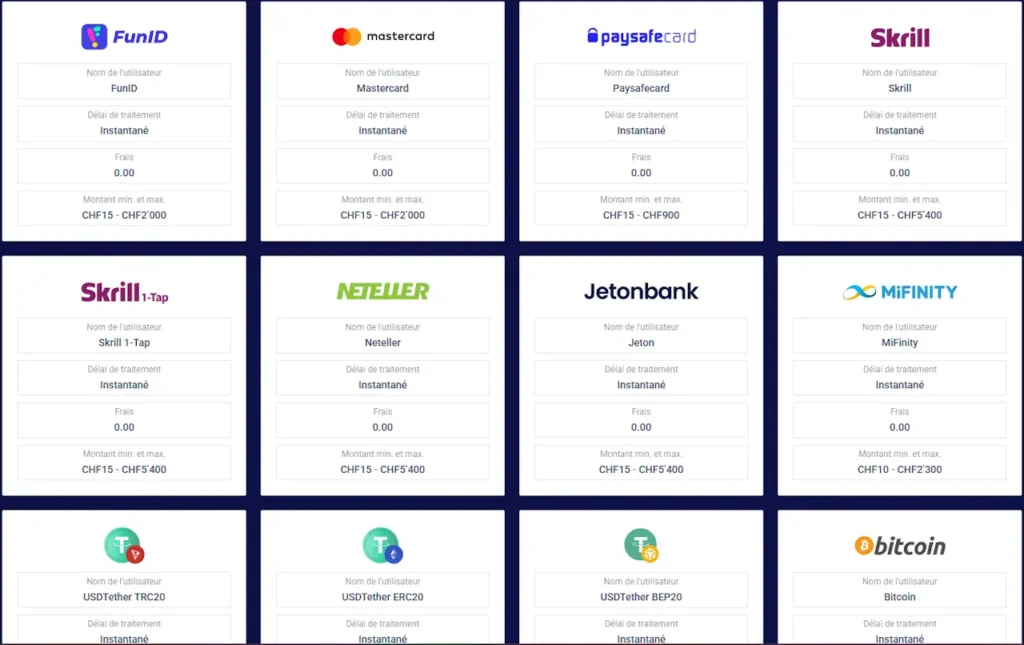 Frumzi Casino Payments